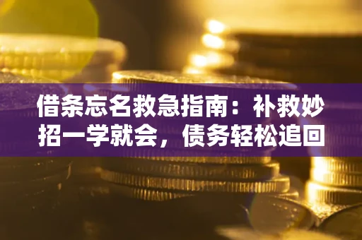 北京借条忘名救急指南：补救妙招一学就会，债务轻松追回！